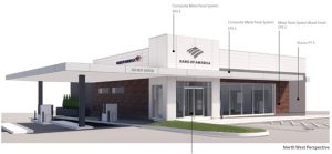 Bank of America building rendering for Greeley Mall