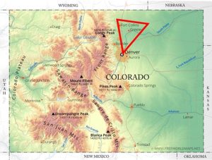 Colorado map showing Denver, Greeley, CSU agriculture triangle