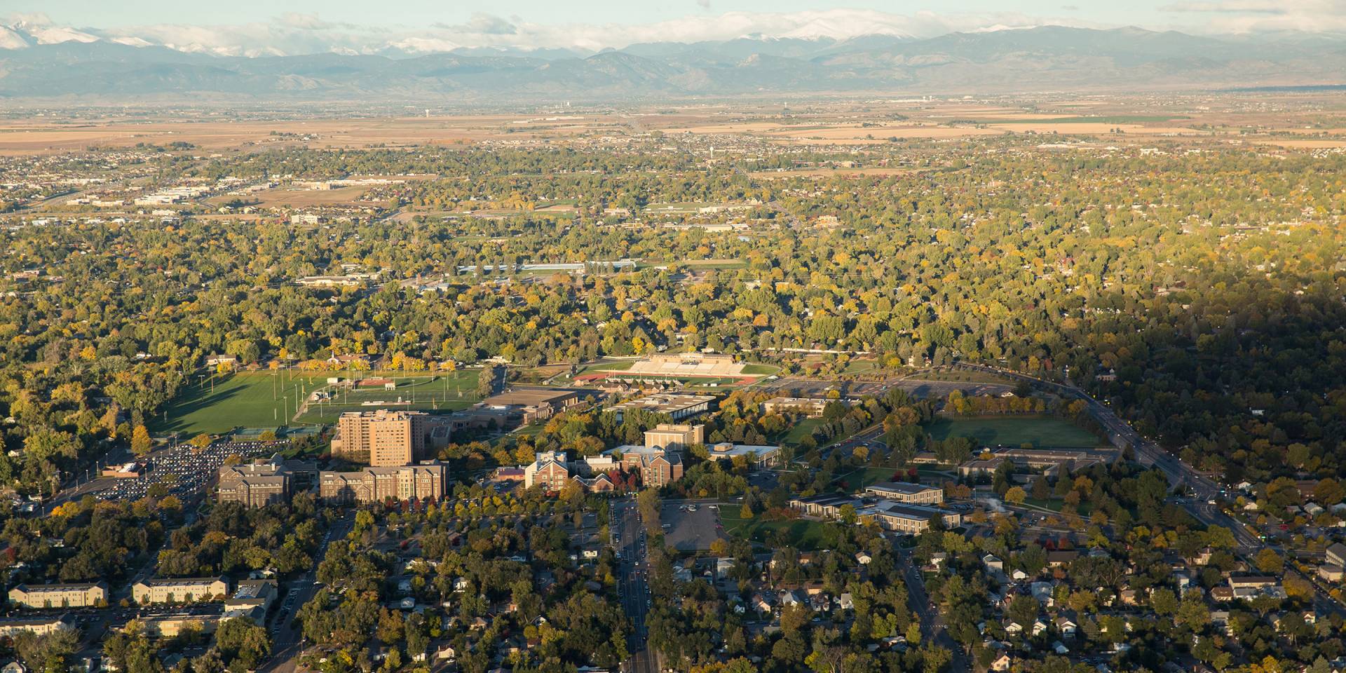 Aerial photo of University of Northern Colorado